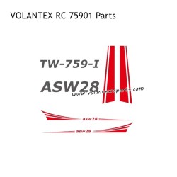 VOLANTEX RC 75901 ASW-28 2840mm Glider Parts Sticker