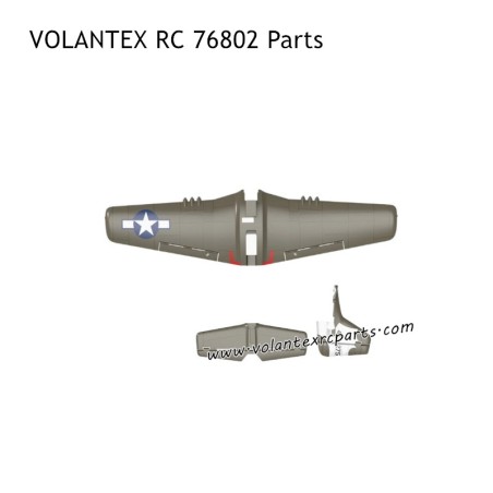 VOLANTEXRC 76802 P51 RC Fighter Jet Parts Main and Tail Wing